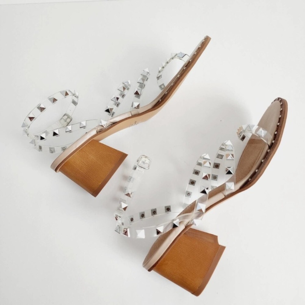Studded clear sincerely Jules sandal heels